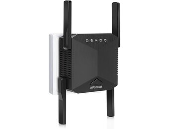 Wifi-versterker 1200 Mbit/s Dual Band WiFi Repeater 5GHz + 2,4GHz WiFi Repeater met WPS WLAN internetversterker compatibel met alle apparaten WiFi Range