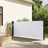 vidaXL Uittrekbaar Windscherm 117x300 cm Wit - 60% Korting