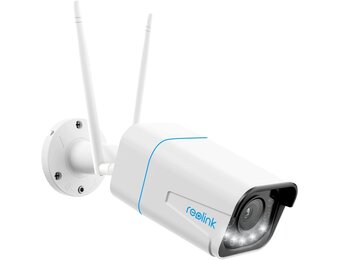 Reolink 5MP Draadloze Outdoor Beveiligingscamera met Spotlights, nachtzicht kleur, detectie van personen en voertuigen, 2.4/5 GHz WiFi, 5X optical zoom,2-Wegs Audio, RLC-511WA
