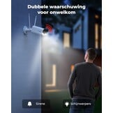 Reolink 5MP Draadloze Outdoor Beveiligingscamera met Spotlights, nachtzicht kleur, detectie van personen en voertuigen, 2.4/5 GHz WiFi, 5X optical zoom,2-Wegs Audio, RLC-511WA