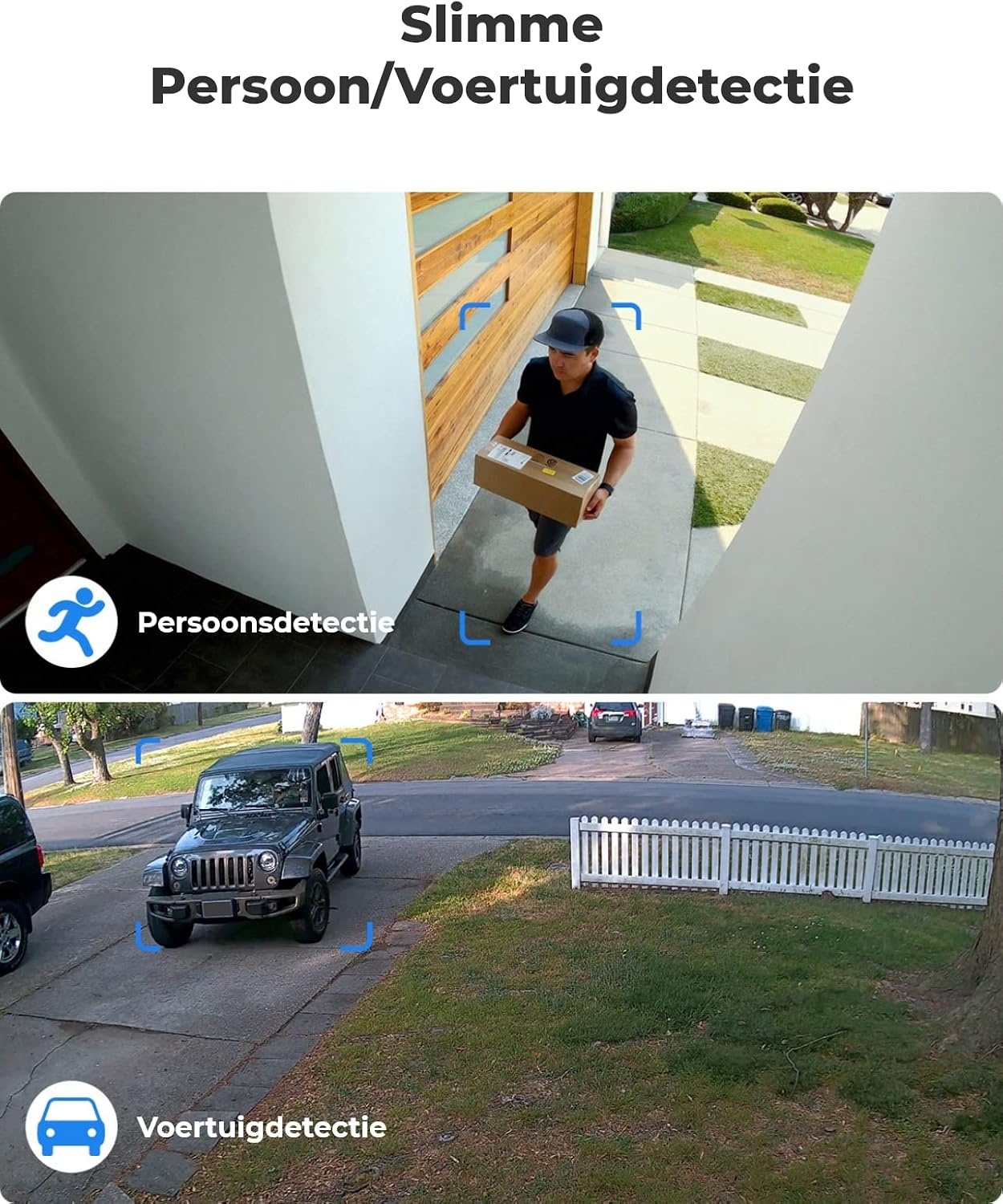 Reolink 5MP Draadloze Outdoor Beveiligingscamera met Spotlights, nachtzicht kleur, detectie van personen en voertuigen, 2.4/5 GHz WiFi, 5X optical zoom,2-Wegs Audio, RLC-511WA