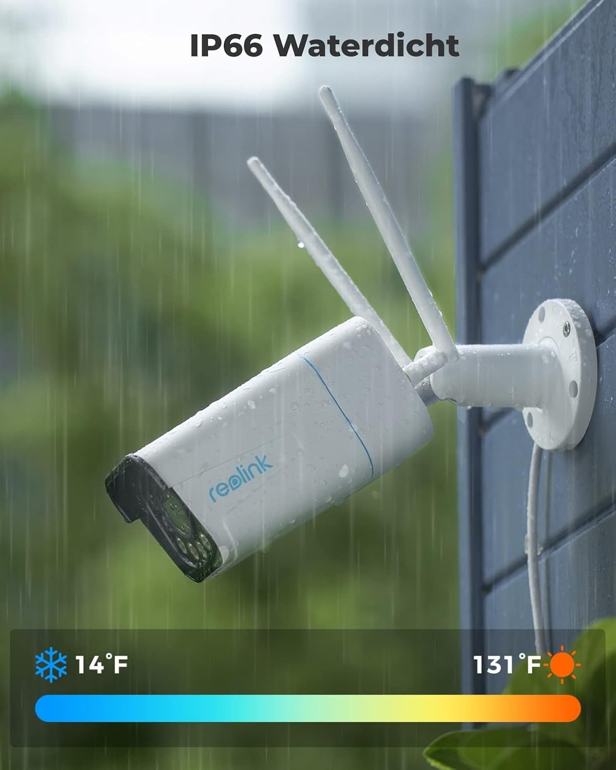 Reolink 5MP Draadloze Outdoor Beveiligingscamera met Spotlights, nachtzicht kleur, detectie van personen en voertuigen, 2.4/5 GHz WiFi, 5X optical zoom,2-Wegs Audio, RLC-511WA