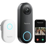 Reolink 2K+ Video Deurbel Wi-Fi met Camera, Groothoek, Tweeweg Audio, Slimme Menselijke Detectie en Waarschuwingen, 2.4/5GHz WiFi, SD-kaartsleuf, met Chime, Video Doorbell WiFi (Plug-in Versie)