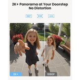 Reolink 2K+ Video Deurbel Wi-Fi met Camera, Groothoek, Tweeweg Audio, Slimme Menselijke Detectie en Waarschuwingen, 2.4/5GHz WiFi, SD-kaartsleuf, met Chime, Video Doorbell WiFi (Plug-in Versie)