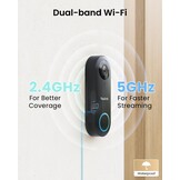 Reolink 2K+ Video Deurbel Wi-Fi met Camera, Groothoek, Tweeweg Audio, Slimme Menselijke Detectie en Waarschuwingen, 2.4/5GHz WiFi, SD-kaartsleuf, met Chime, Video Doorbell WiFi (Plug-in Versie)