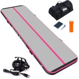 BEYOND MARINA Opblaasbare turnmat, Air Tracking mat, turnmat, turnmat, 10/20 cm hoog, met pomp voor thuis, trainingsmat, fitnessmat, yogamat, 3 m, 4 m, 5 m, 6 m, 10 / 20 cm hoog