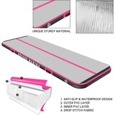 BEYOND MARINA Opblaasbare turnmat, Air Tracking mat, turnmat, turnmat, 10/20 cm hoog, met pomp voor thuis, trainingsmat, fitnessmat, yogamat, 3 m, 4 m, 5 m, 6 m, 10 / 20 cm hoog