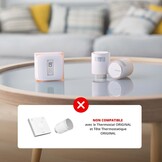 Netatmo Slimme Thermostaat Pakket + 3 Aangesloten en Slimme Thermostatische Koppen, Wifi, Afstandsbediening via App, Compatibel met Individuele Verwarming, NBU-NTH-NAV-EU