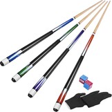 Biljartstaart, biljartstaart, 4 stuks zwembadstokken, van hard hout, 58 inch, voor biljarttafelsporten