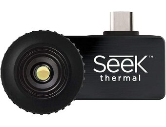 Seek Thermal CW-AAA Compact Warmtebeeldcamera, met USB-C, Waterdichte Behuizing, Compatibel met Android Smartphones, Zwart