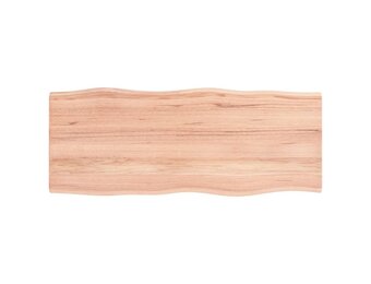 vidaXL Tafelblad natuurlijke rand 100x40x2 cm eikenhout lichtbruin