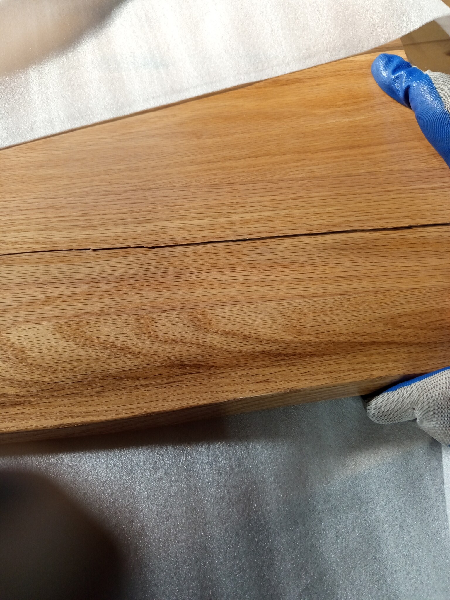 vidaXL Tafelblad natuurlijke rand 100x40x2 cm eikenhout lichtbruin