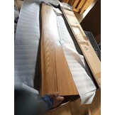 vidaXL Tafelblad natuurlijke rand 100x40x2 cm eikenhout lichtbruin