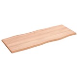 vidaXL Tafelblad natuurlijke rand 100x40x2 cm eikenhout lichtbruin