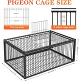 Pigeon Cage 60 cm Bird Cage for Collecting Pigeons, Letter Dove, Meat Pigeons, Snow Pigeons, Quail (Black)
