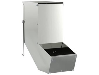 vidaXL Konijnenvoer Zilver 17.5 x 26 x 28.5 cm Gegalvaniseerd staal