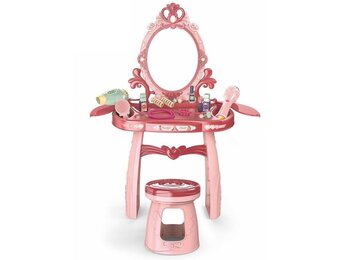 Kaptafel kind - make up tafel met spiegel - 44x24,5x76cm - roze