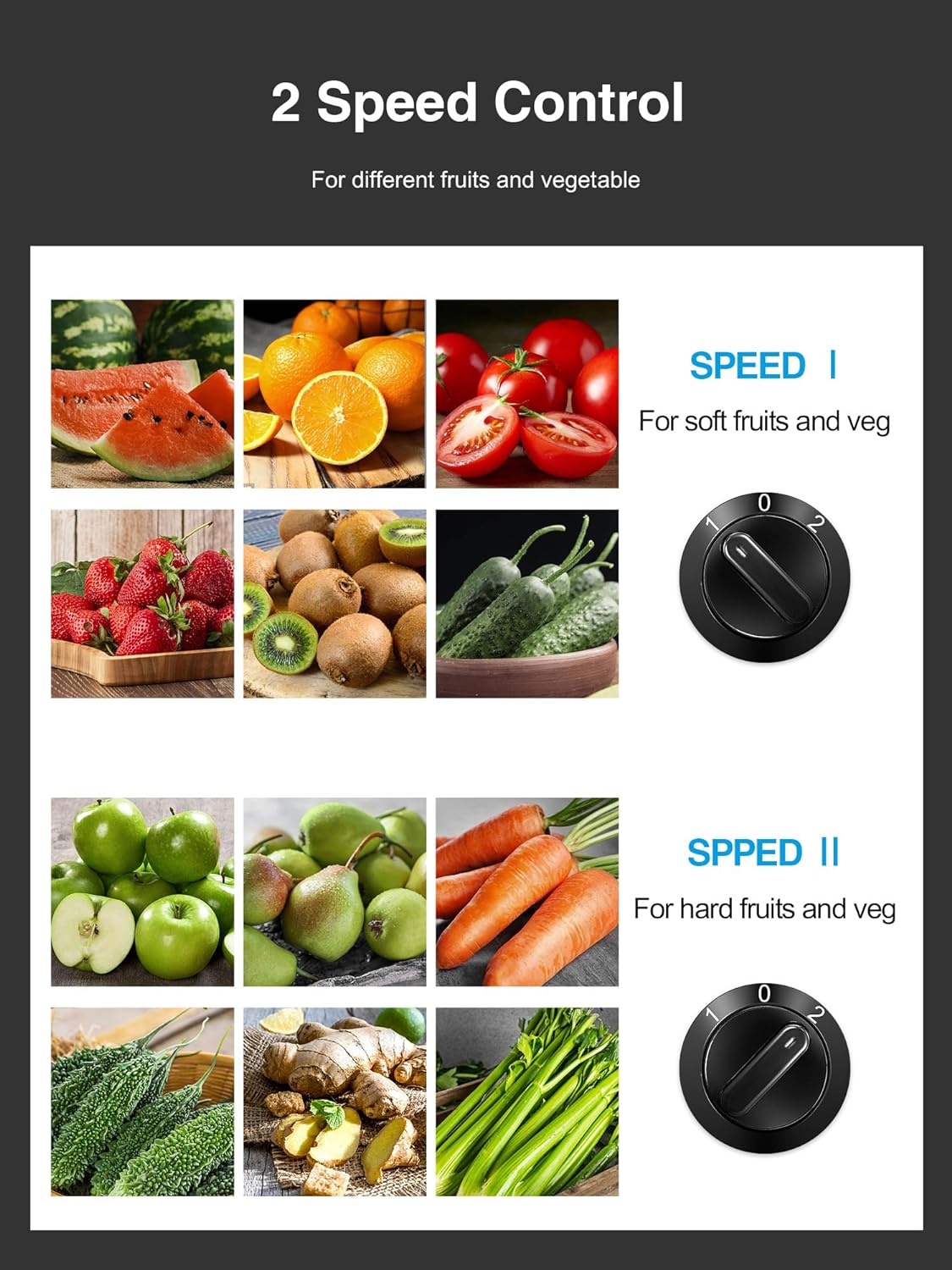 Juicer, Reemix Centrifugale Sapcentrifuge Machines voor hele groenten en fruit 800 W, 3 inch brede mond sapcentrifuge met 2 snelheden, borstel inbegrepen, gemakkelijk schoon te maken (800W)