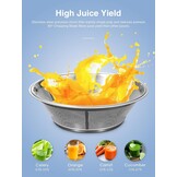 Juicer, Reemix Centrifugale Sapcentrifuge Machines voor hele groenten en fruit 800 W, 3 inch brede mond sapcentrifuge met 2 snelheden, borstel inbegrepen, gemakkelijk schoon te maken (800W)