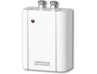 Thermoflow Elex doorstroomboiler van 5,5 kW 230 V | drukloze kleine doorstroomboiler | warm water tot 40 °C | G 3/8"-aansluiting | 3 l/min | doorstroomverwarmer voor spoelbakken of spoelbakken