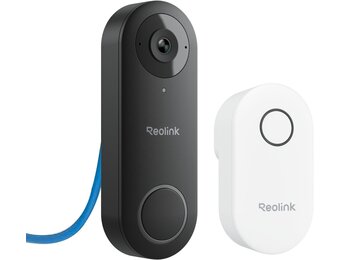 Reolink PoE Video Deurbel met Chime - 5MP HD - 180° Groothoek - Zwart