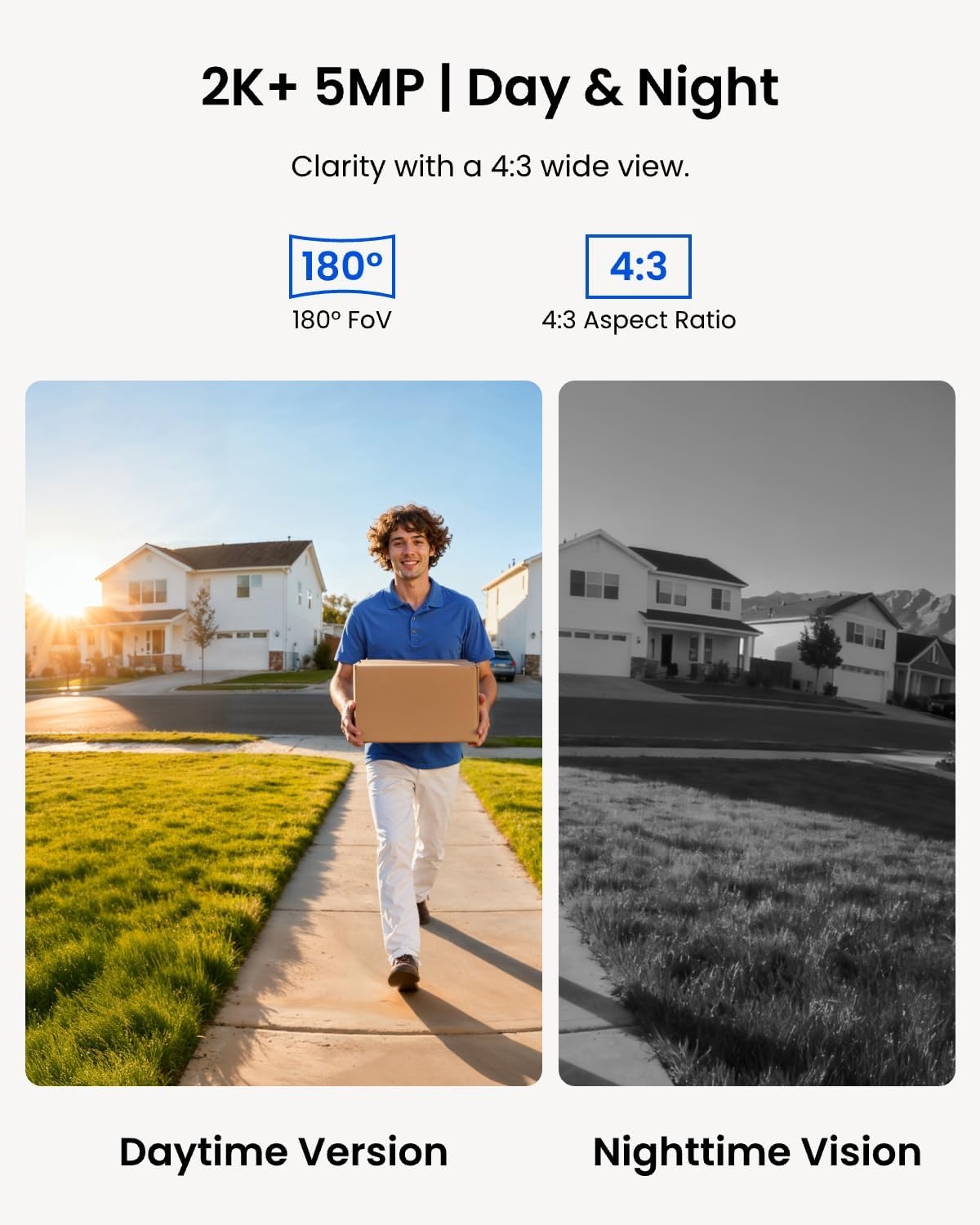 Reolink PoE Video Deurbel met Chime - 5MP HD - 180° Groothoek - Zwart