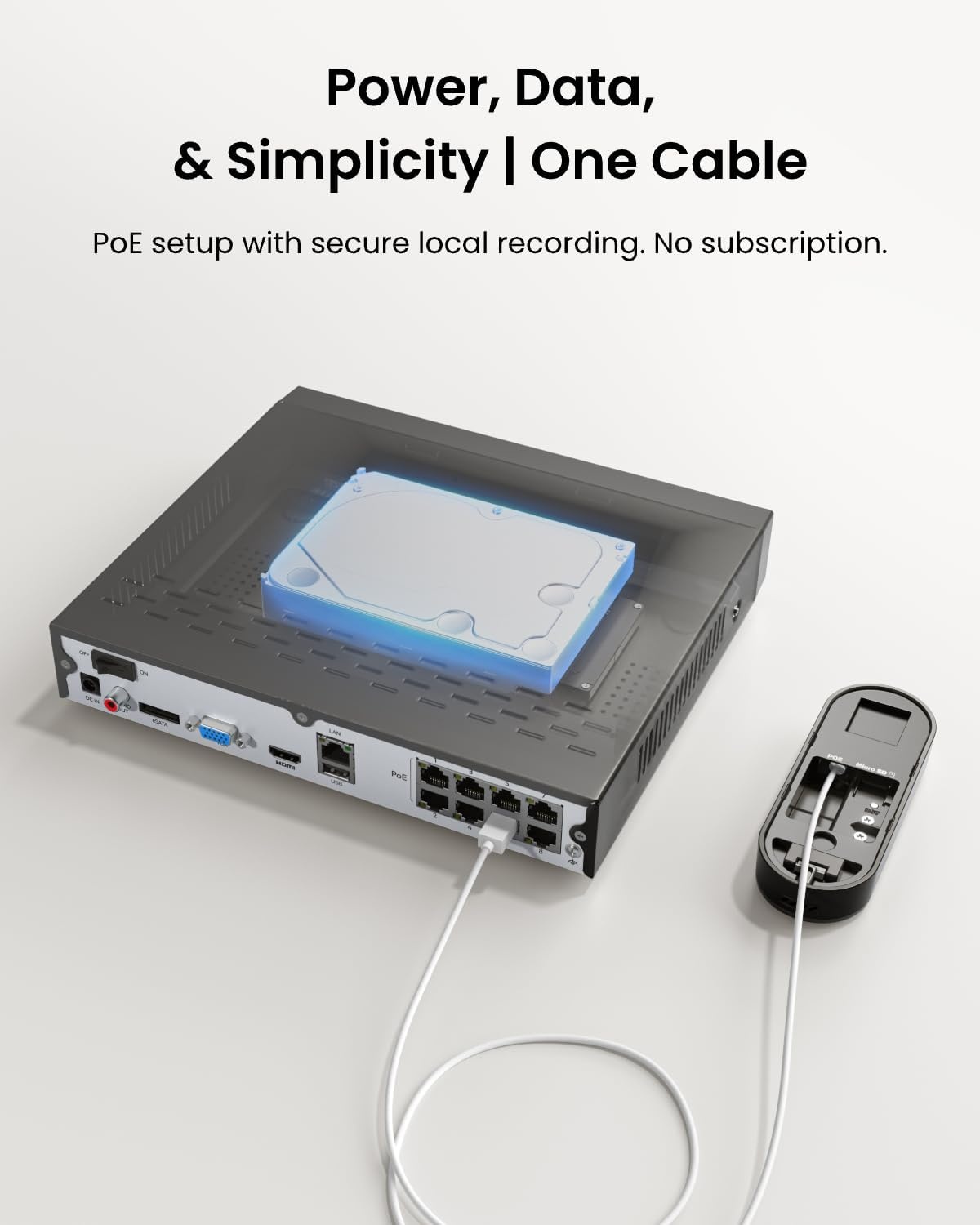 Reolink PoE Video Deurbel met Chime - 5MP HD - 180° Groothoek - Zwart