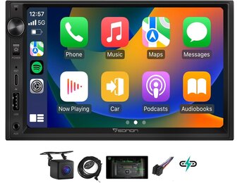 Eonon 7 inch 2-DIN Autoradio Zwart met Draadloos CarPlay en Android Auto