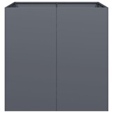 vidaXL Plantenbak 80x80x80 cm staal antracietkleurig