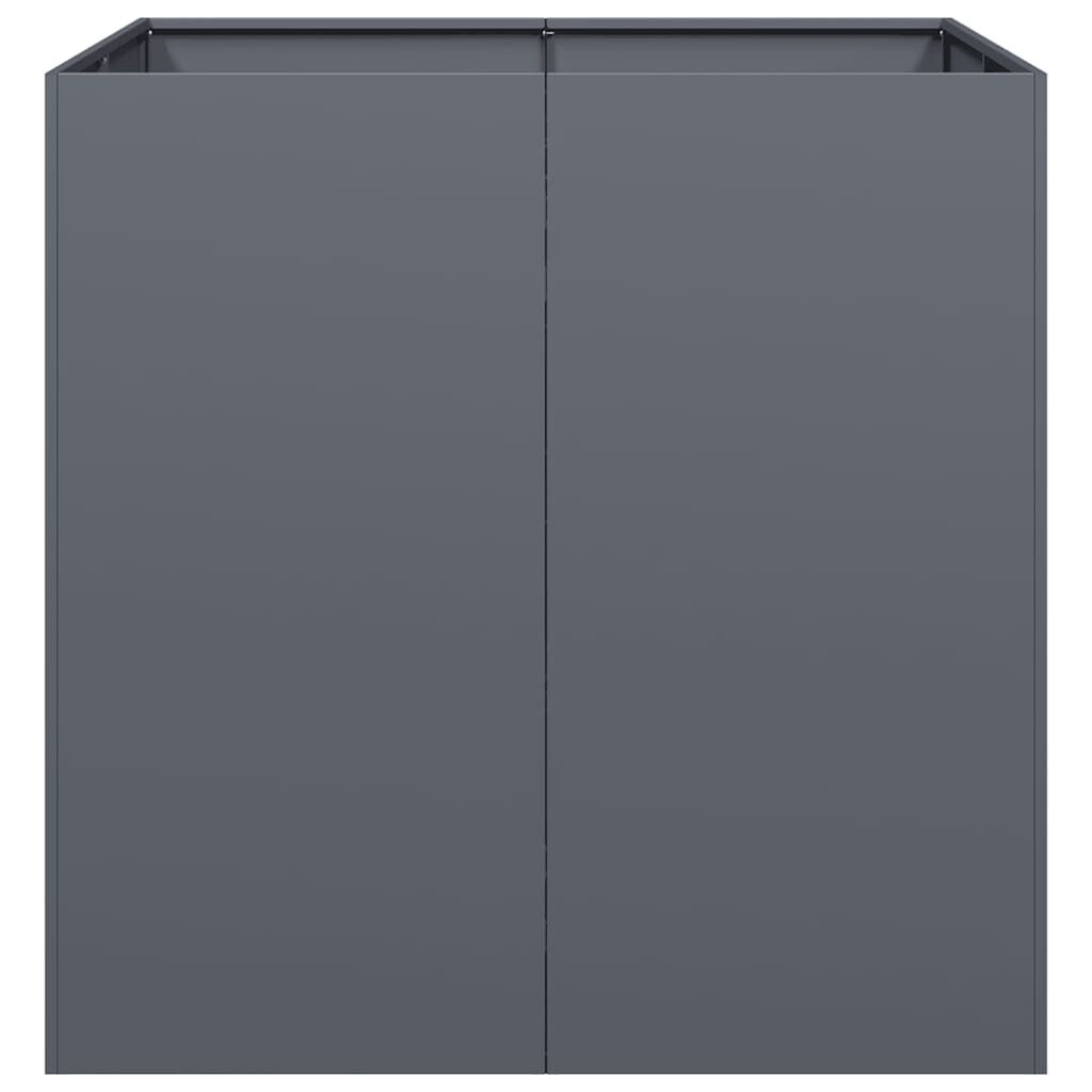 vidaXL Plantenbak 80x80x80 cm staal antracietkleurig