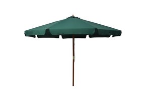 Ruime Parasol met Houten Paal - 330 cm Groen (35% Korting)