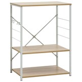 vidaXL Magnetronkast 60x39,6x79,5 cm bewerkt hout wit en eikenkleurig