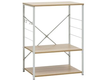 vidaXL Magnetronkast 60x39,6x79,5 cm bewerkt hout wit en eikenkleurig