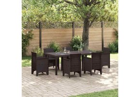 VidaXL Tuinstafel Bruin 200x100cm Poly Rattan - 41% Korting
