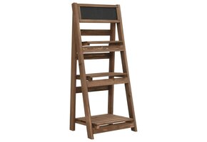Plantenstandaard 3-laags Vurenhout 40x30x90 cm met Krijtbord - 40% Korting