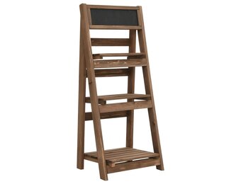 3-Laags Plantenstandaard 40x30x90 cm - Vurenhout & Krijtbord (34% korting)