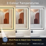 LED Badkamerspiegel 80x80cm Zwart - 35% Korting