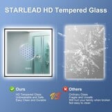 LED Badkamerspiegel 80x80cm Zwart - 35% Korting