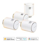 Netatmo Pack 4 Connected en slimme thermostaatkoppen, accessoire voor Connected en slimme thermostaat, thermostaatkranen voor radiatoren, NBU-4-NAV-EU