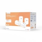 Netatmo Pack 4 Connected en slimme thermostaatkoppen, accessoire voor Connected en slimme thermostaat, thermostaatkranen voor radiatoren, NBU-4-NAV-EU