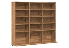 Cd-kast 100x23x89,5 cm Bewerkt Hout Artisanaal Eiken - 58% Korting!