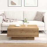 Salontafel Eikenkleurig 80x80 cm - Bewerkt Hout (47% Korting)