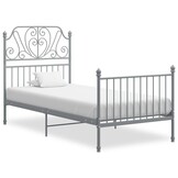 vidaXL Bedframe Metaal Grijs 90x200 cm - 47% Korting!