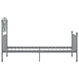 vidaXL Bedframe Metaal Grijs 90x200 cm - 47% Korting!