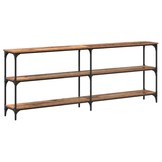 Industriële Wandtafel Oud Hout & Metaal - 200cm - 30% Korting