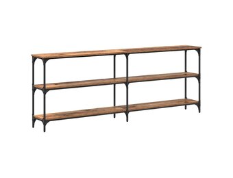Industriële Wandtafel Oud Hout & Metaal - 200cm - 30% Korting