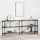 Industriële Wandtafel Oud Hout & Metaal - 200cm - 30% Korting