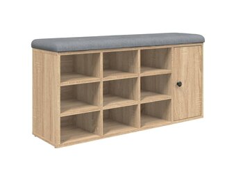 Schoenenbank Bewerkt Hout 102cm - 34% Korting