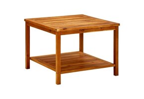 Salontafel Massief Acaciahout 60x60x45cm - 34% Korting!