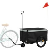 VidaXL Fietstrailer 30 kg - IJzer Zwart/Grijs (34% Korting!)